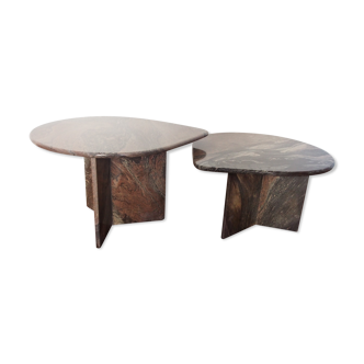 Set of 2 marble coffee tables