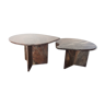 Set de 2 tables basses en marbre