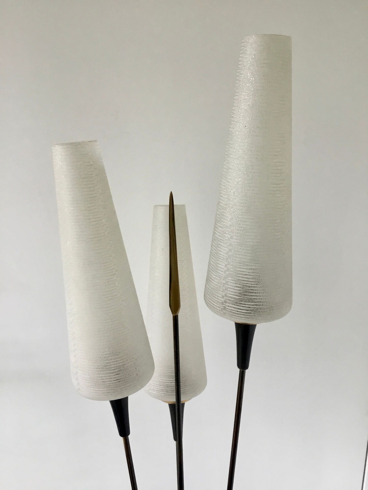 Reed floor lamp with 3 burners of the house Lunel - 1950