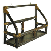 Rattan wall shelf