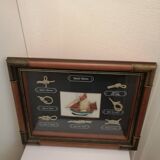 Frame marine knots in wood and brass