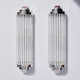 Pair of modernist art-deco wall lamps