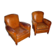 2 leather club armchairs from the 1950s