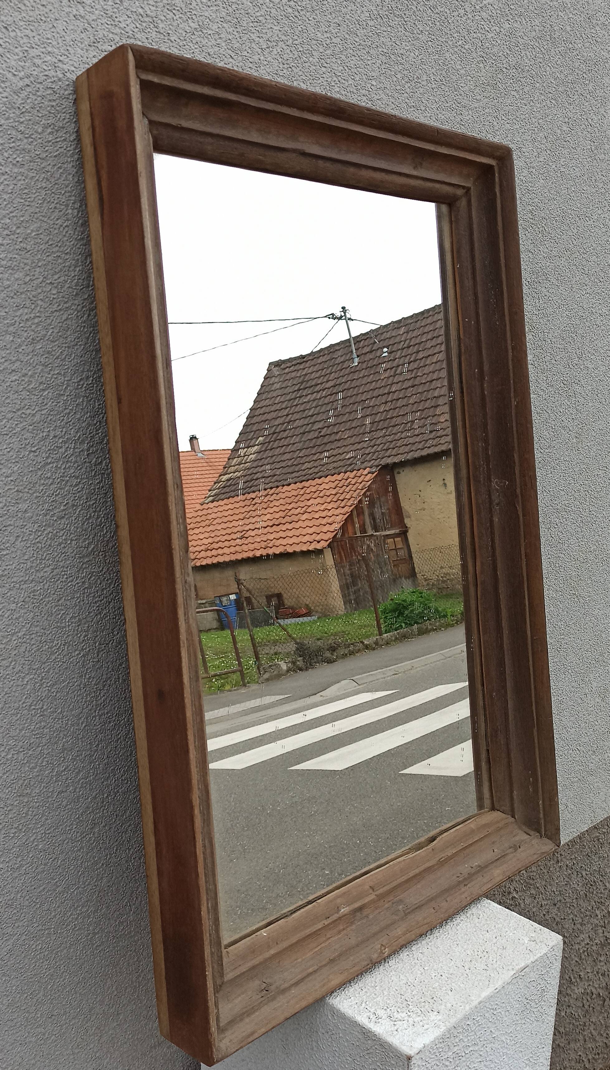 Antique wooden mirror