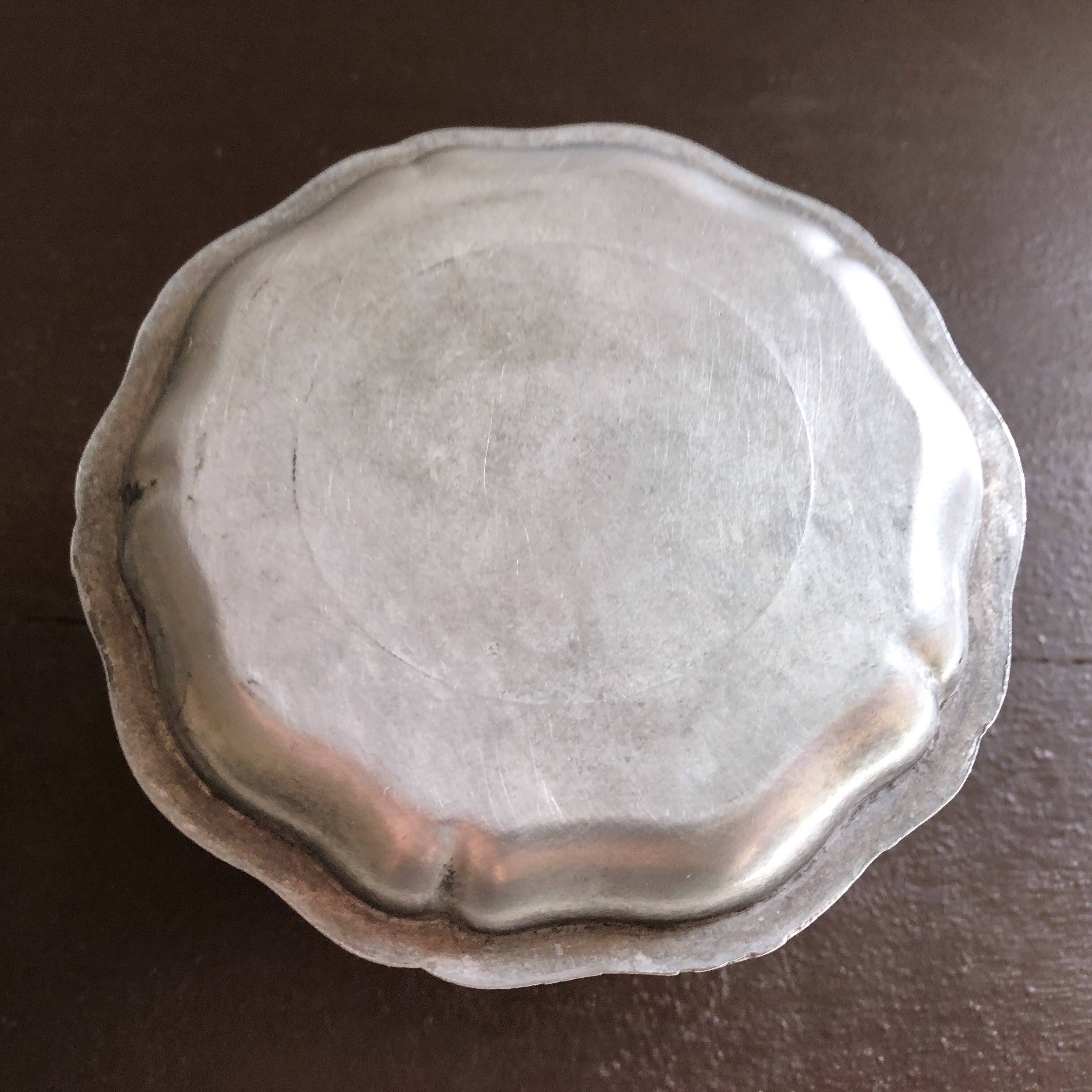 Pair of pewter table candlesticks