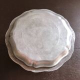 Pair of pewter table candlesticks