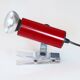 Targetti Sankey red clip-on spotlight, 1970s