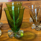 Set of magnificent glasses from the Portieux glassworks