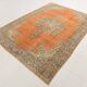 6x8 Brunt Orange & Beige Aesthetic Vintage Rug, 188x262Cm