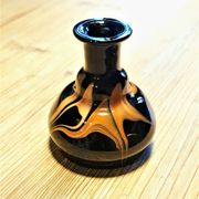 Vase soliflore en verre marbré signé maure viel
