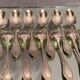 Suite of 12 small silver metal spoons in Louis XV style