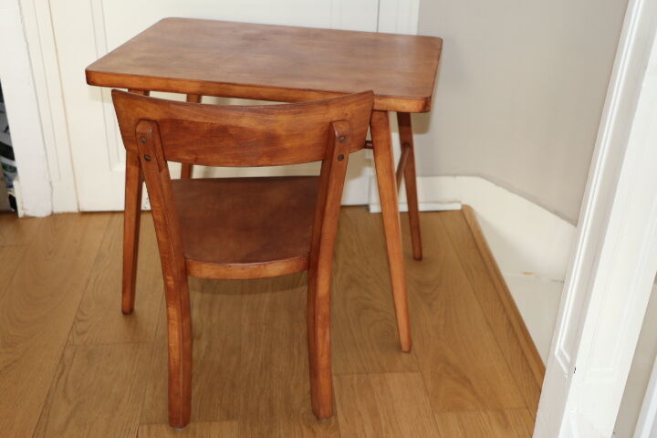 Baumann desk and dark beech child chair