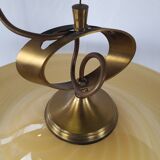 Lustre en verre de Murano et laiton avec double support