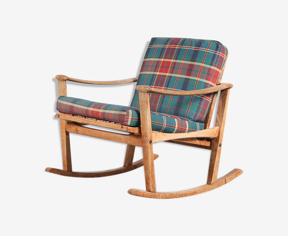 1950s Oak rocking chair by M. Nissen for Pastoe, Netherlands