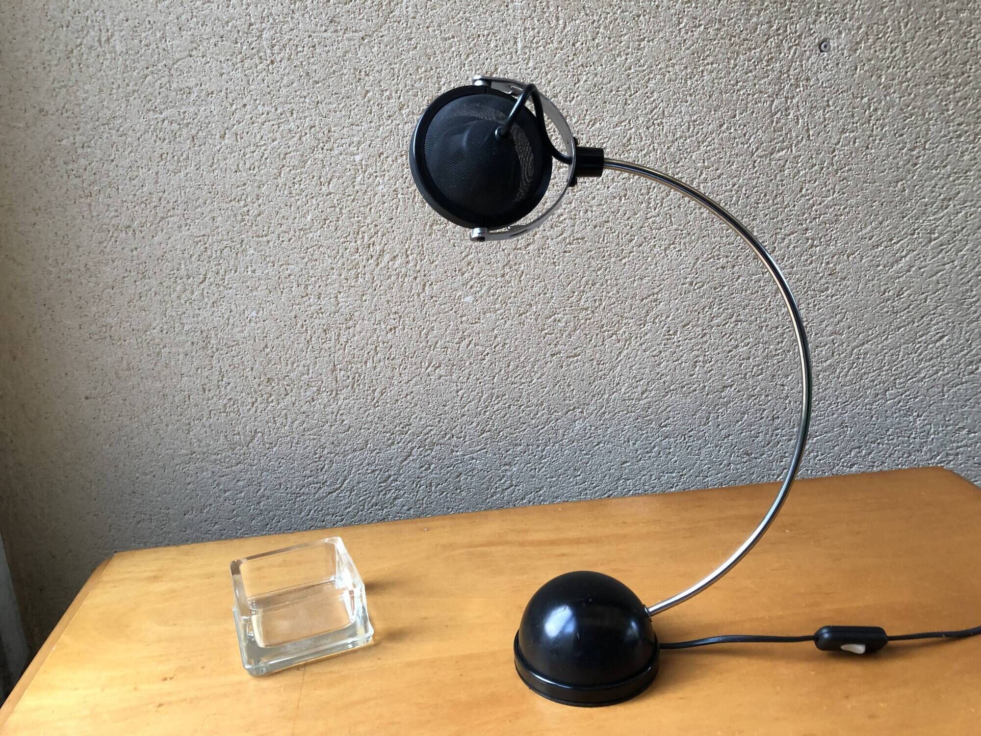 Lampe de bureau eyeball moderniste, Veb Narva Ex-RDA, vintage, 70-80