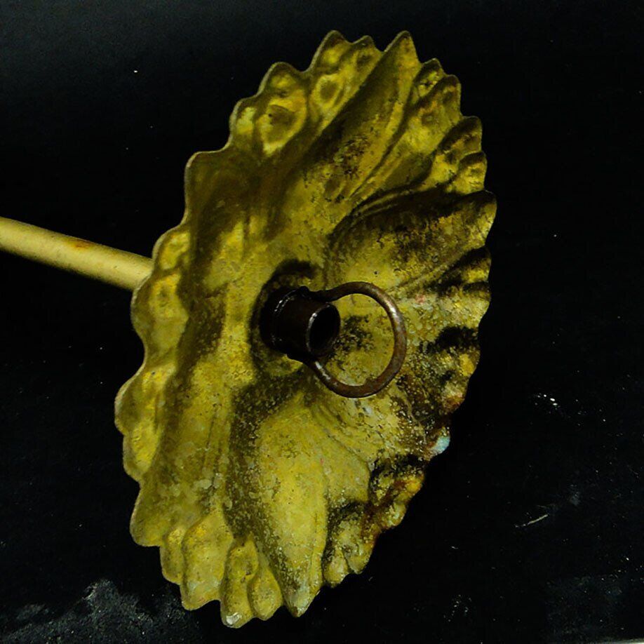 Brass and glass pendant lamp, 1890s