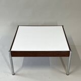 Scandinavian Coffee Table in Teak, Chrome and White Laminate, 1960s