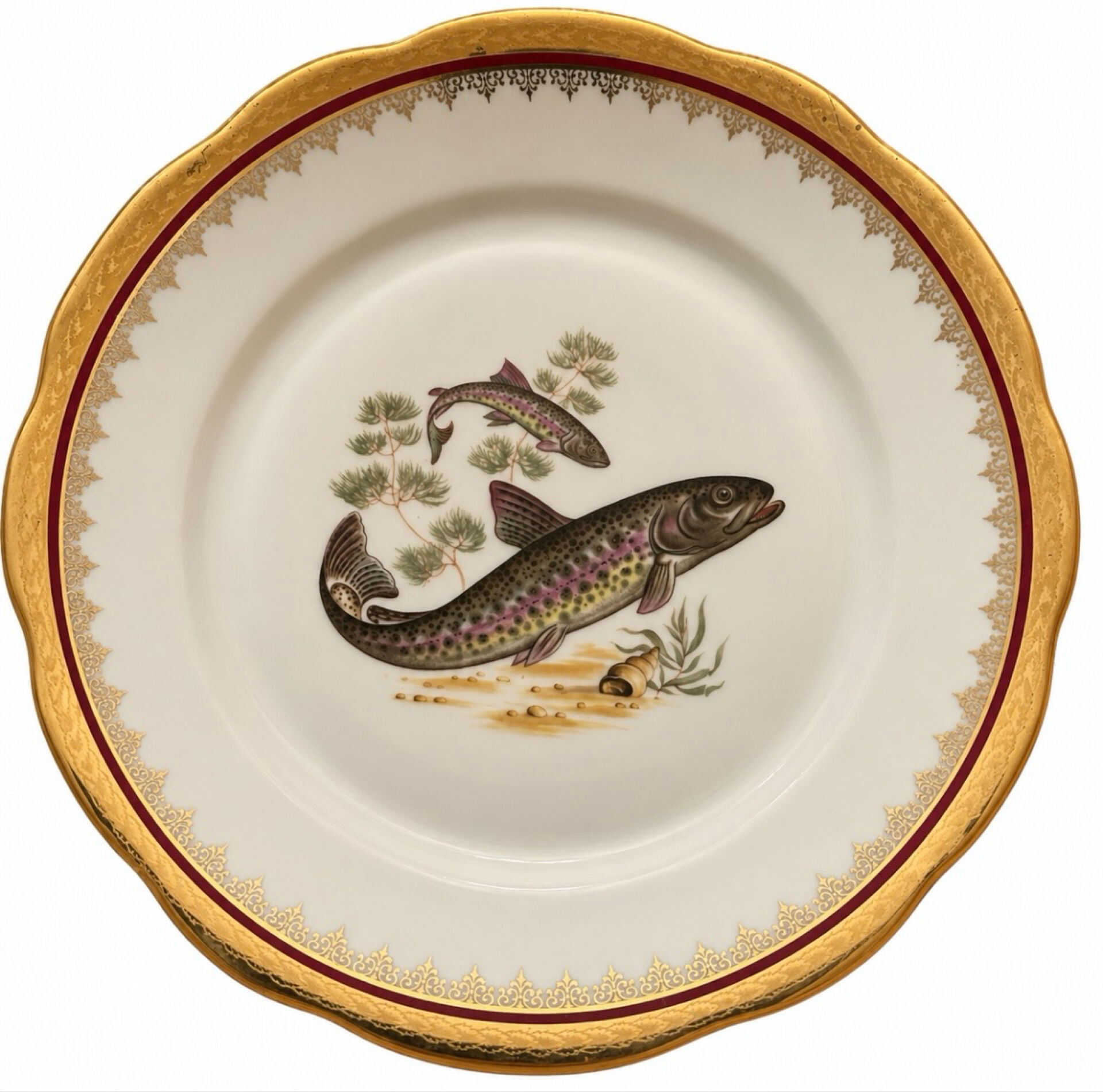 Service complet 78 pièces en porcelaine de Limoges filet or