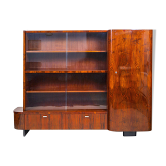Halabala Bookcase - 1930s Czechia - Restored walnut