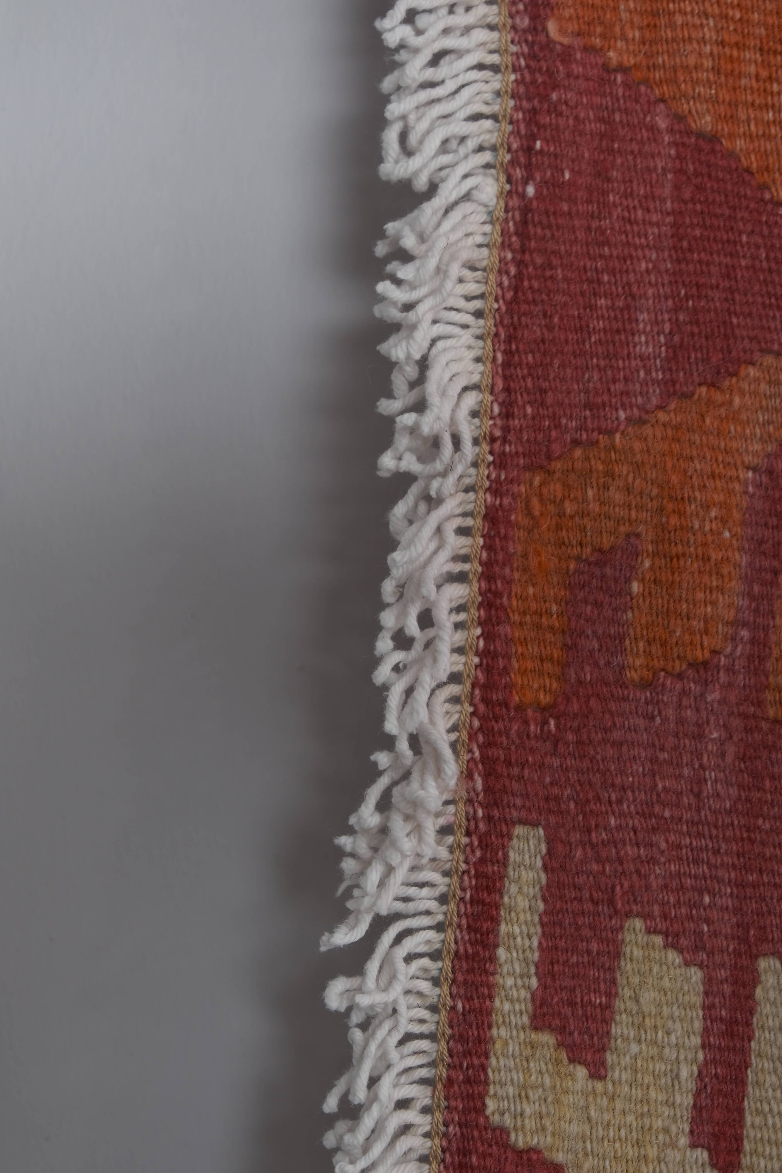 Vintage Turkish rug from Oushak, handwoven 150x440 cm