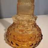 Pair of amber-coloured carafes
