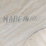 Travertine dining table design Jean-Charles Roche Bobois vintage 70s