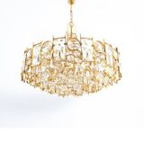 Exceptional 7-light chandelier - high-end Palwa - Gold-plated brass f