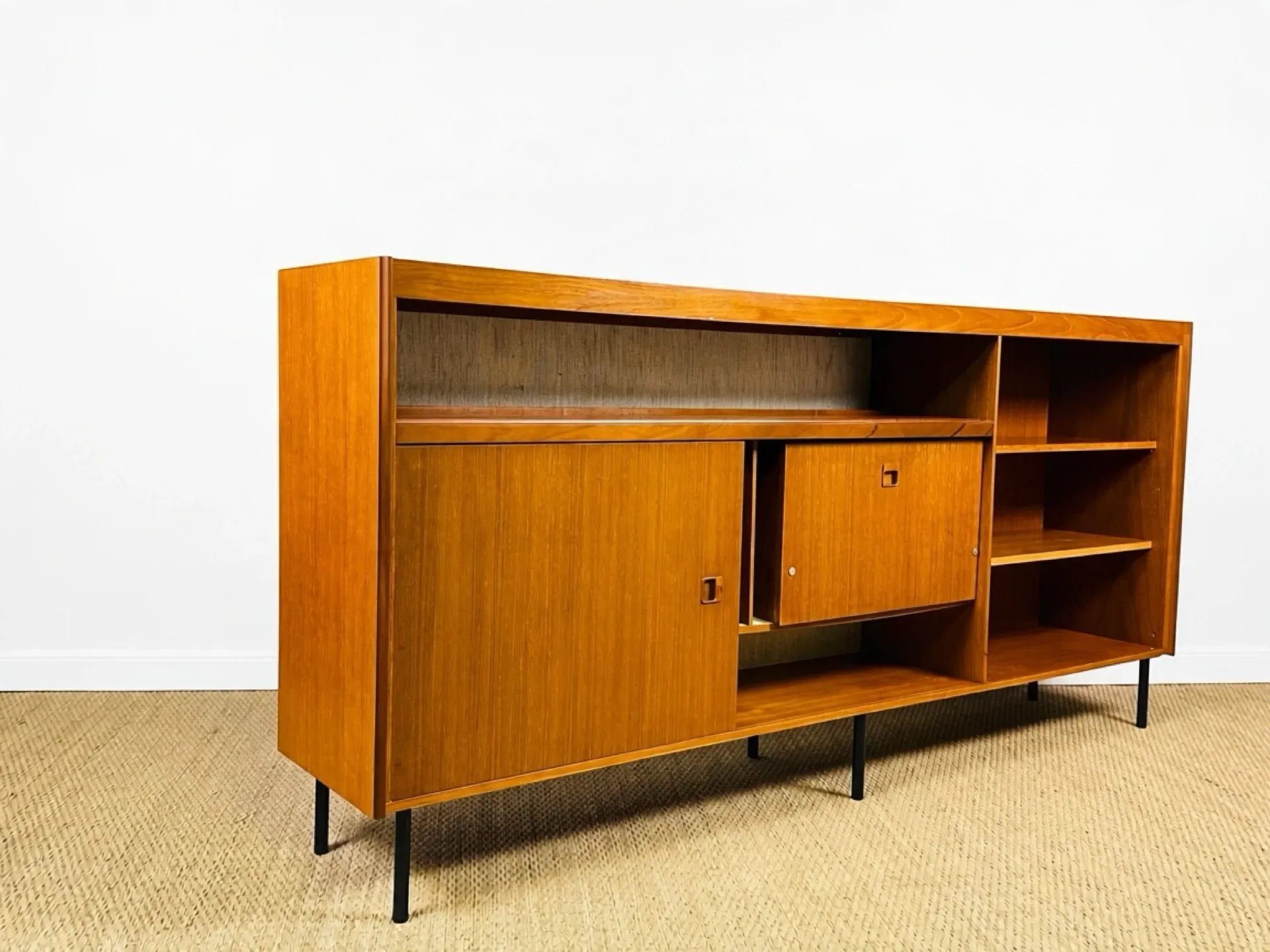 1960s high Scandinavian teak sideboard