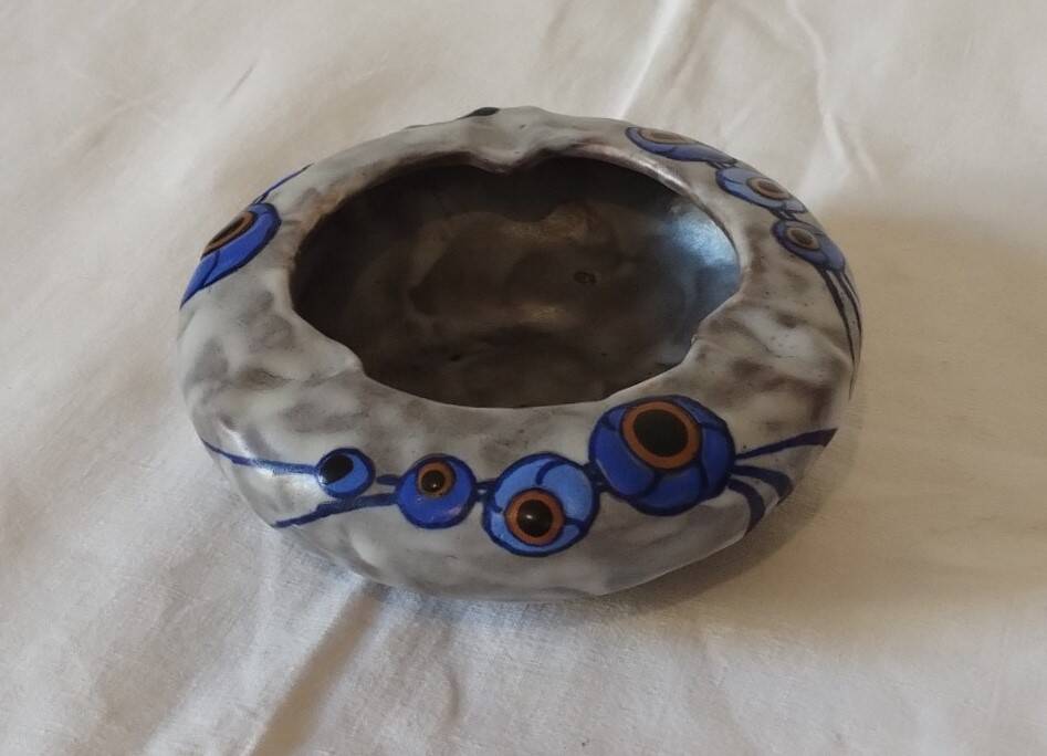 Antique ceramic ashtray by "Louis Dage"
