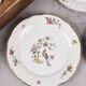 Set of 6 flat plates, Condé de Digoin Sarreguemines model.