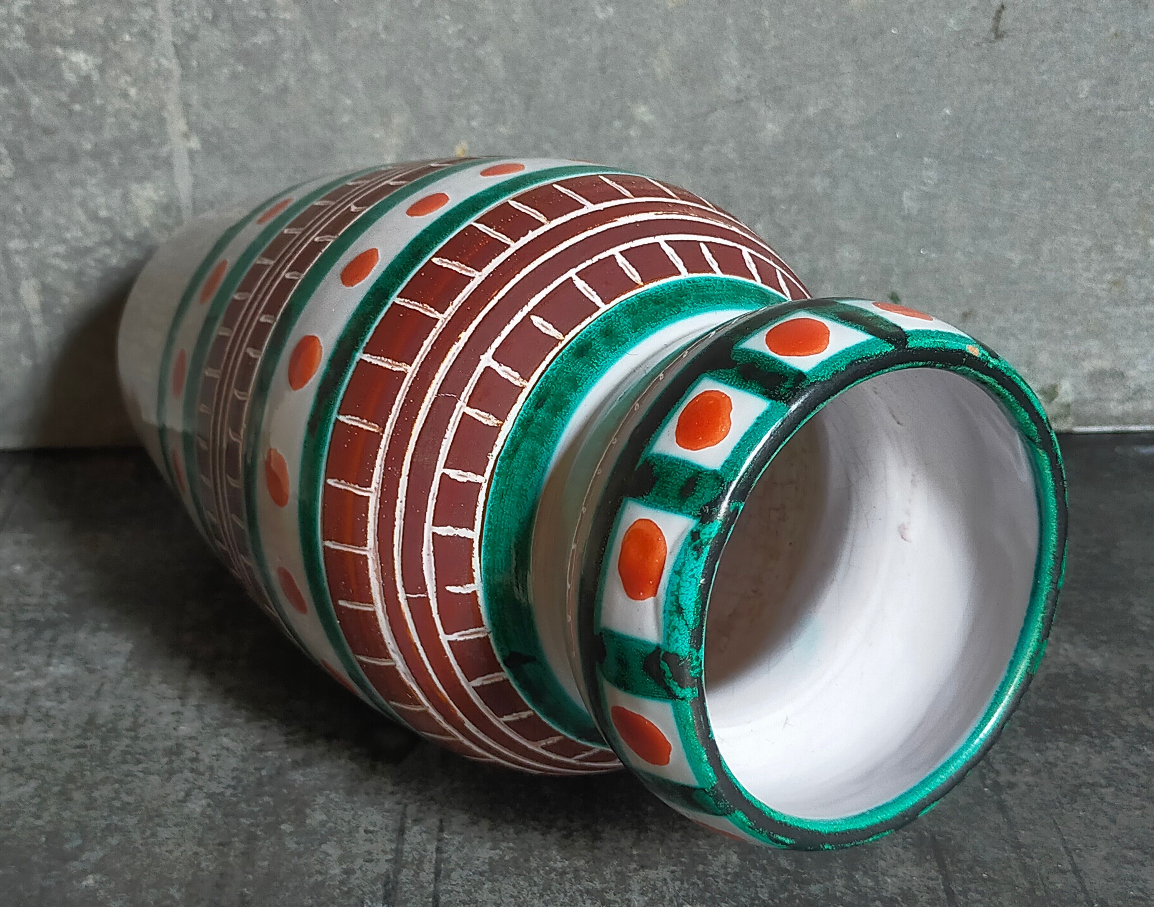 Vintage ceramic vase A. Fazio Vallauris 50s