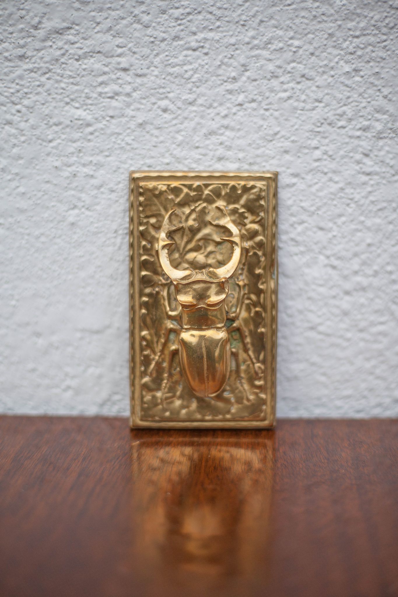 Scarab brass mail clip