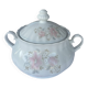 Porcelain soup tureen with floral pattern