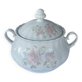 Porcelain soup tureen with floral pattern