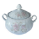 Porcelain soup tureen with floral pattern