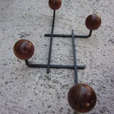 Vintage coat rack with wooden balls