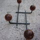Porte manteau vintage à boules en bois