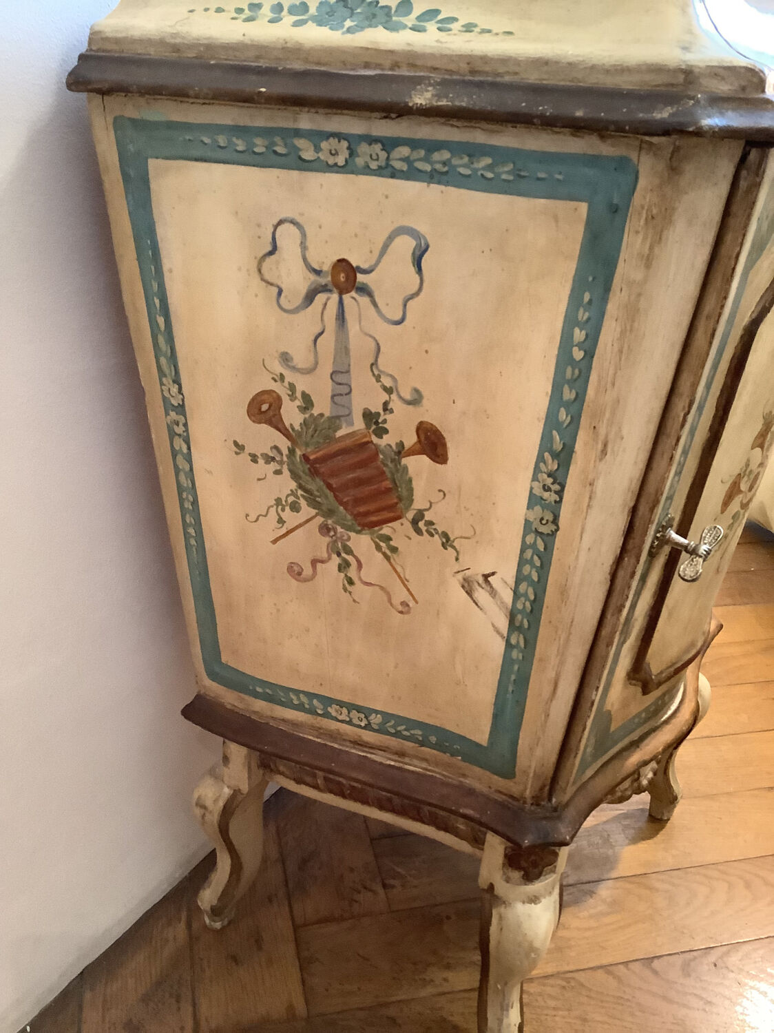 Vintage Venetian baroque style bedside table