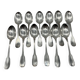 12 large Christofle spoons, Versailles model, silver plated metal