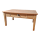 Table de ferme basse en bois brut