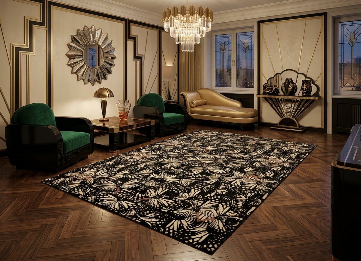 Large modern rug Roche Bobois: 3.94 x 2.73 metres