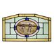 Art Deco Stained Glass Panel Depicting Runners in Motion, Belgium ca. 1910