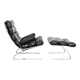 Sinus Armchair with Ottoman by Reinhold Adolf & Hans-Jürgen Schräpfer for Cor