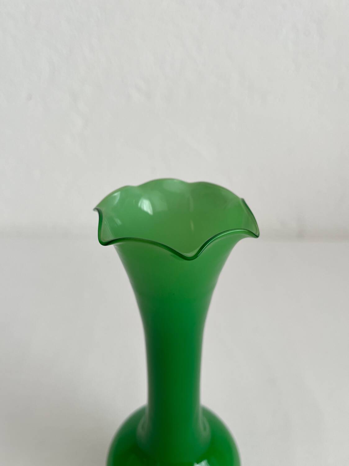 Vintage green opaline soliflore vase