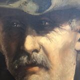 Portrait of an old man, oil on canvas signed