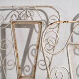 Anciennes chaises d’extérieur blanches (vers 1920). Ensemble de 4 pièces