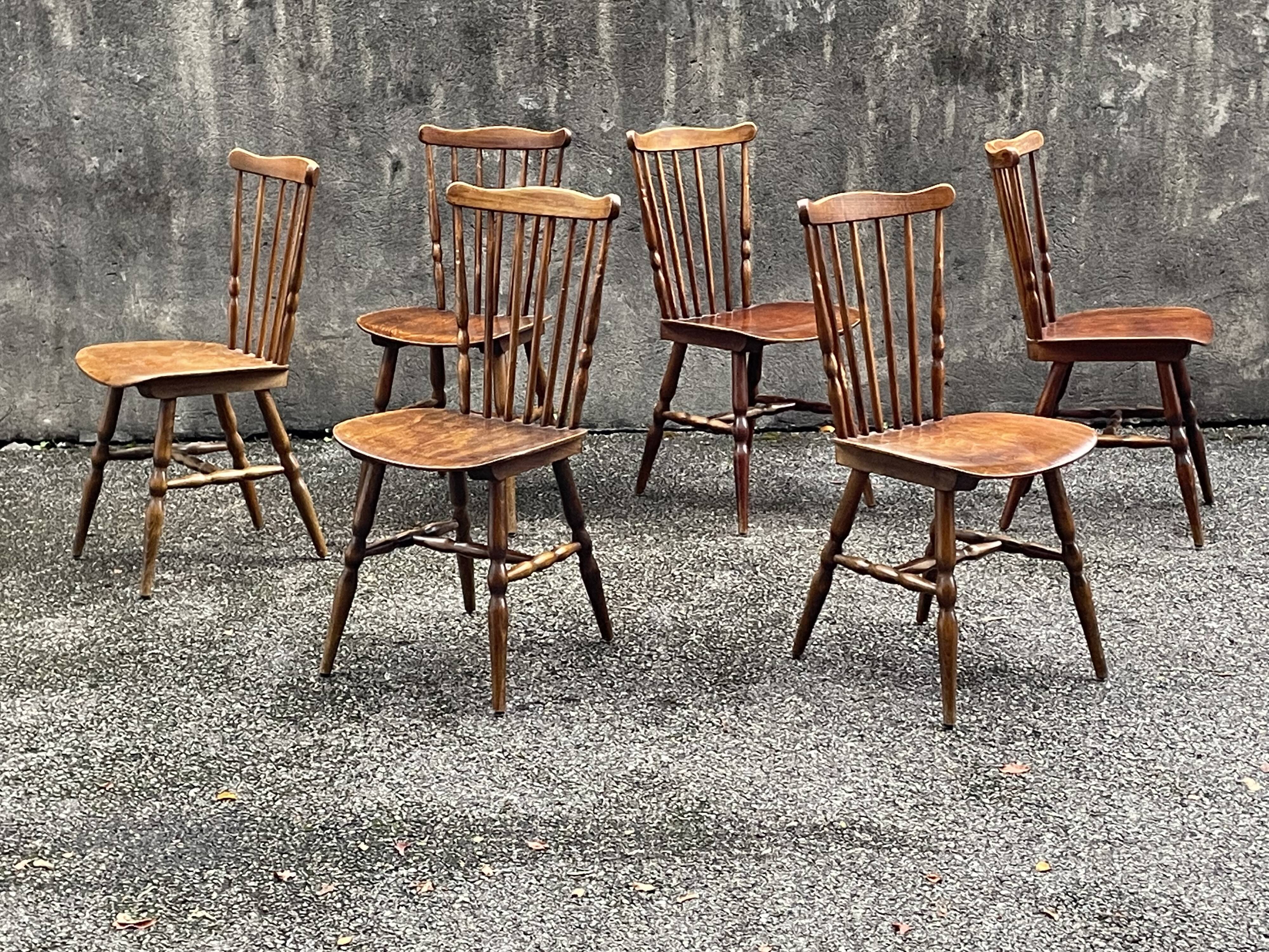 Set of 6 Baumann bistro chairs