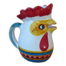 Petit pot à lait en forme de coq en céramique Deruta, crémier coq en céramique Italie Vintage