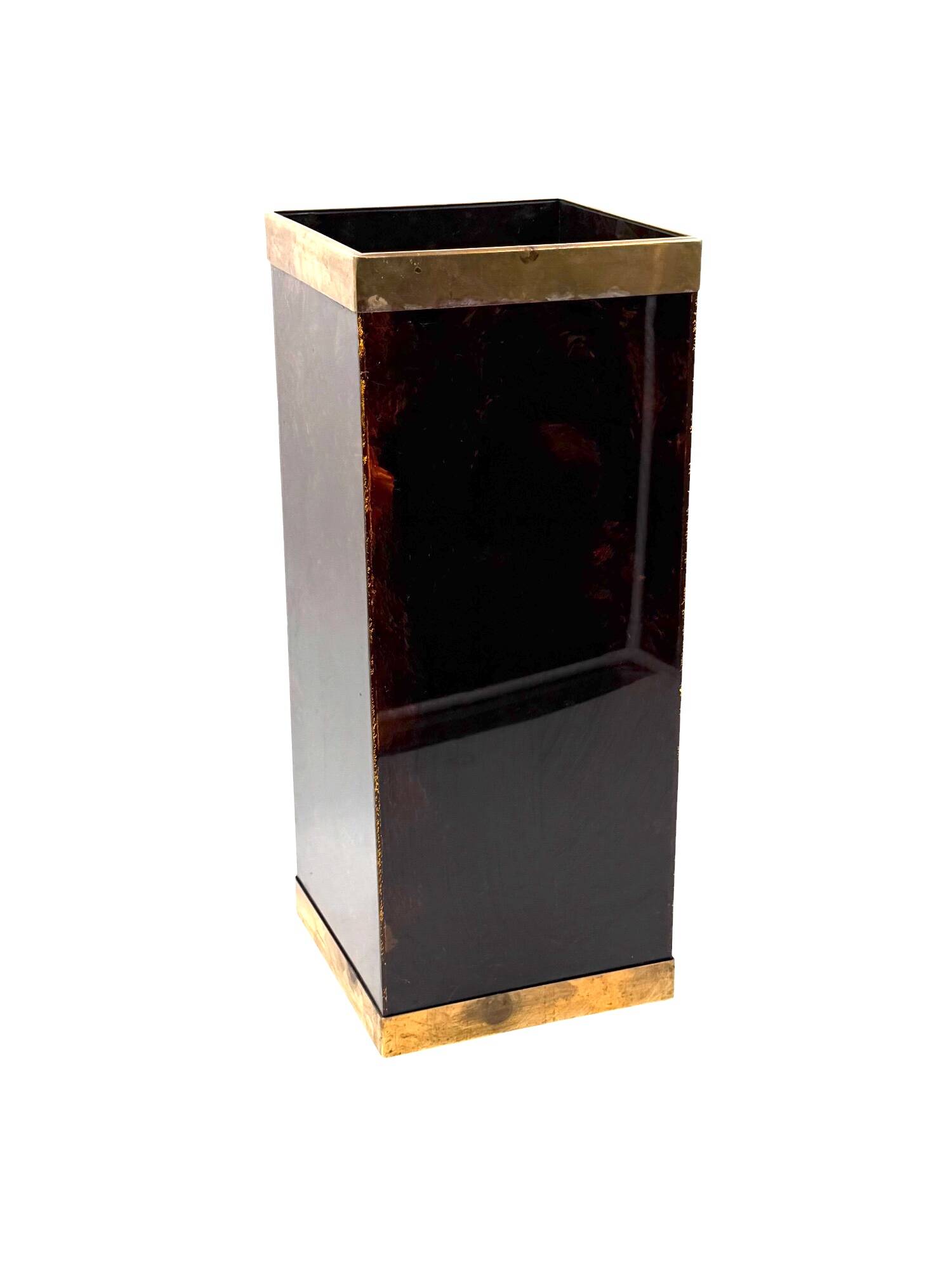 Mid-century brass and bakelite umbrella stand, France 1960s