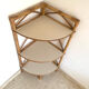 Vintage bamboo corner shelf